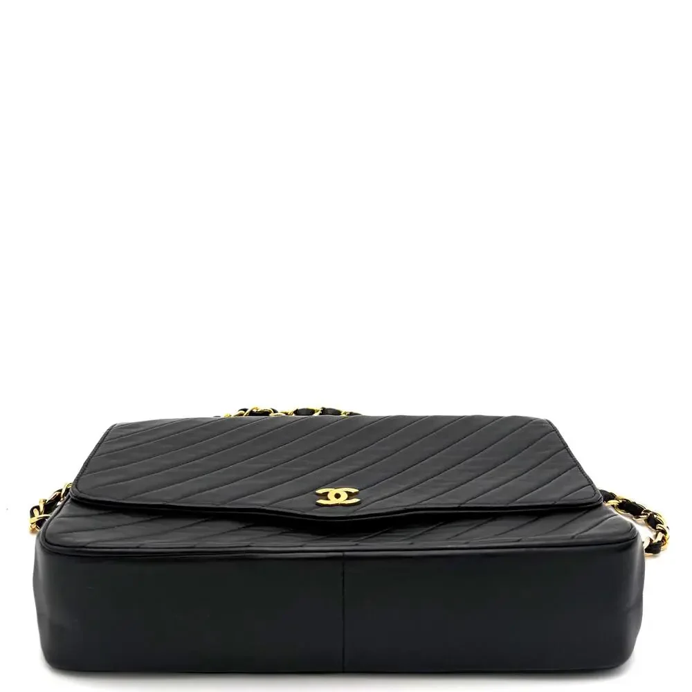 CHANEL diagonal quilted